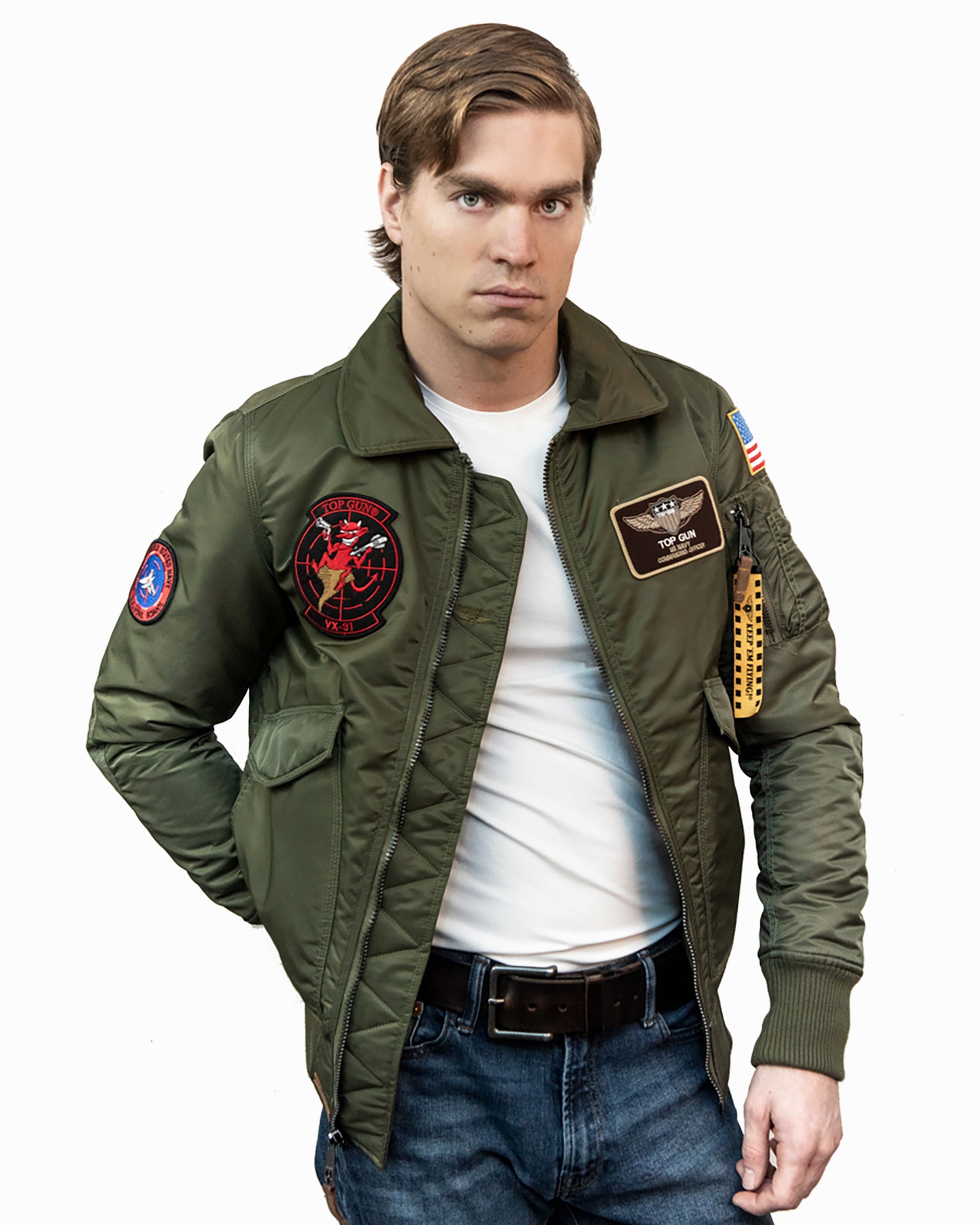 TOP GUN® CWU-45 FLIGHT JACKET WITH PATCHES - THE OFFICIAL TOP GUN STORE – Top  Gun Store