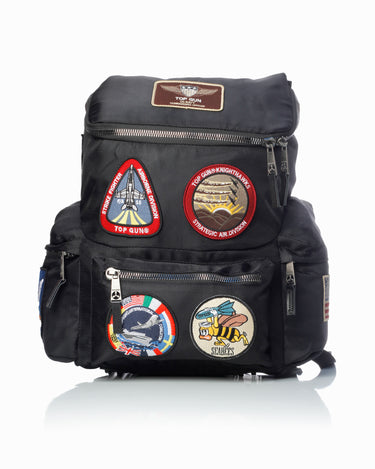 TOP GUN® BACKPACK WITH PATCHES-Black #color_black