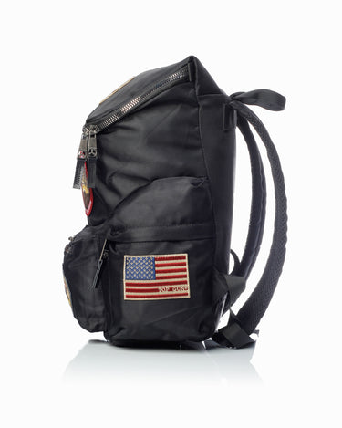 TOP GUN® BACKPACK WITH PATCHES-Black #color_black
