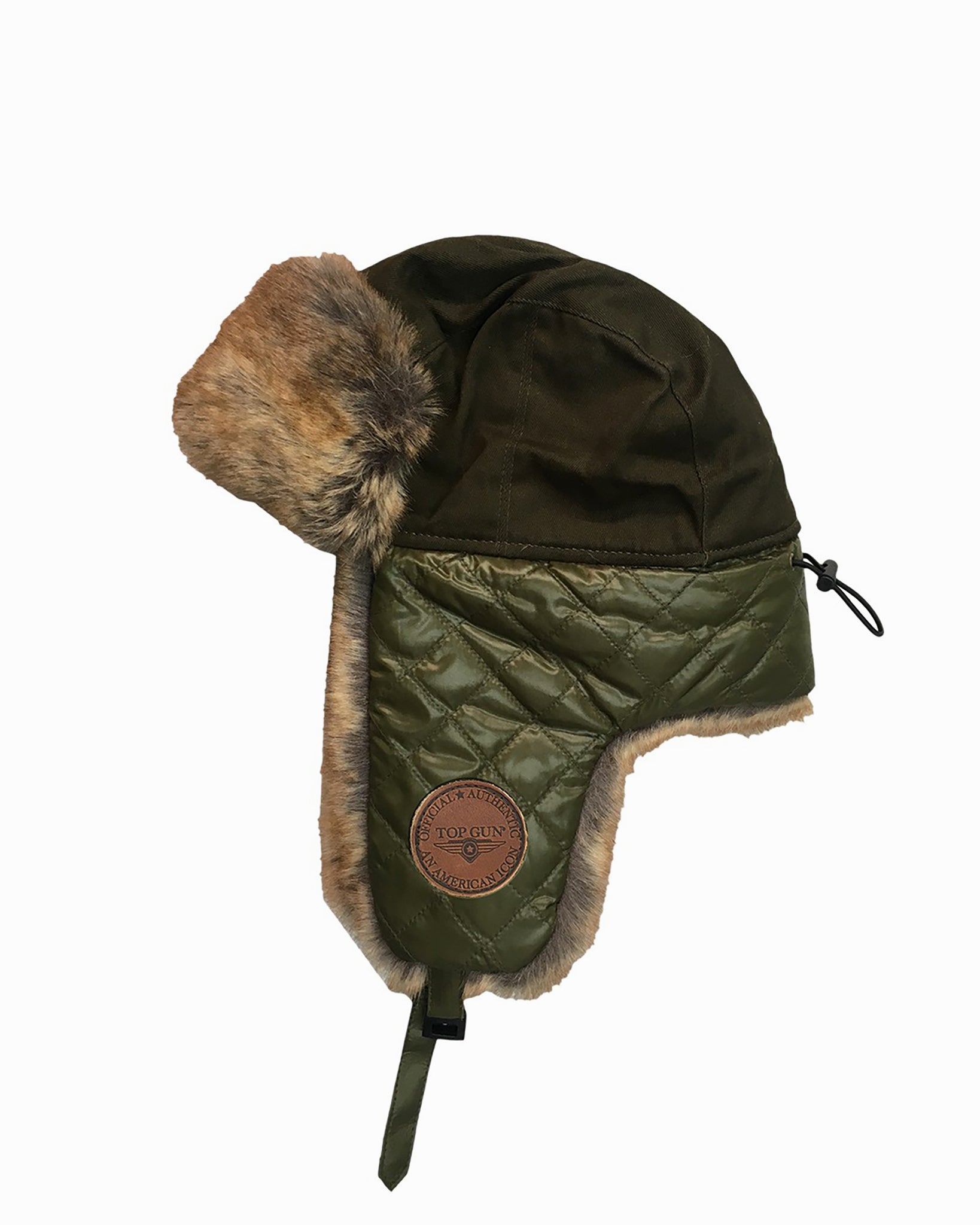 TOP GUN® CHECKERED WINTER HAT-RightSide #color_olive