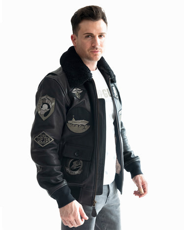 Men Leather jacket-TOP GUN® OFFICIAL SIGNATURE SERIES JACKET 1.0-Sde #color_black