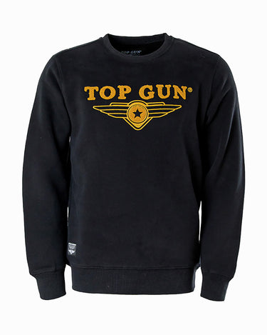 TOP GUN® EMBROIDERED LOGO CREWNECK #color_black