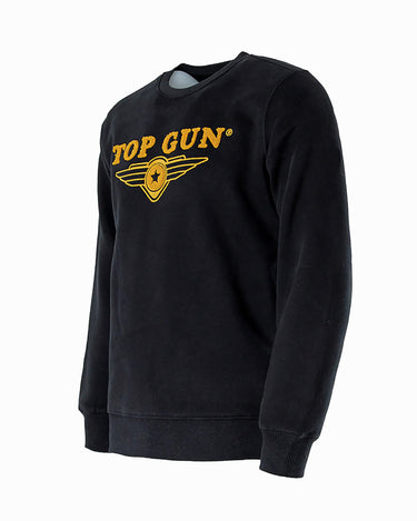TOP GUN® EMBROIDERED LOGO CREWNECK #color_black