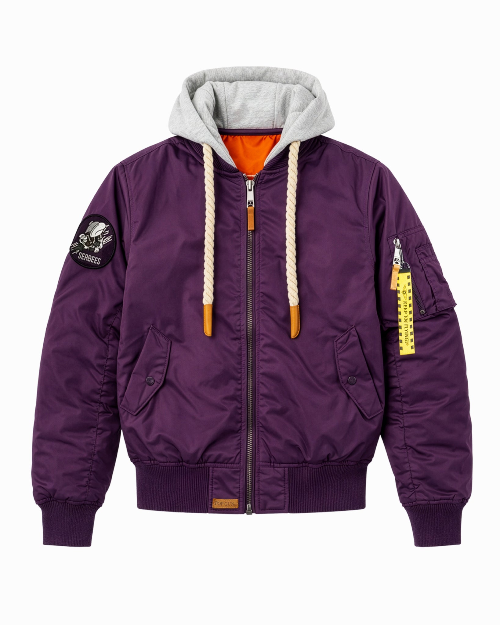 TOP GUN® MA-1 NYLON BOMBER JACKET WITH REMOVABLE HOODIE (LIMITED EDITION)
