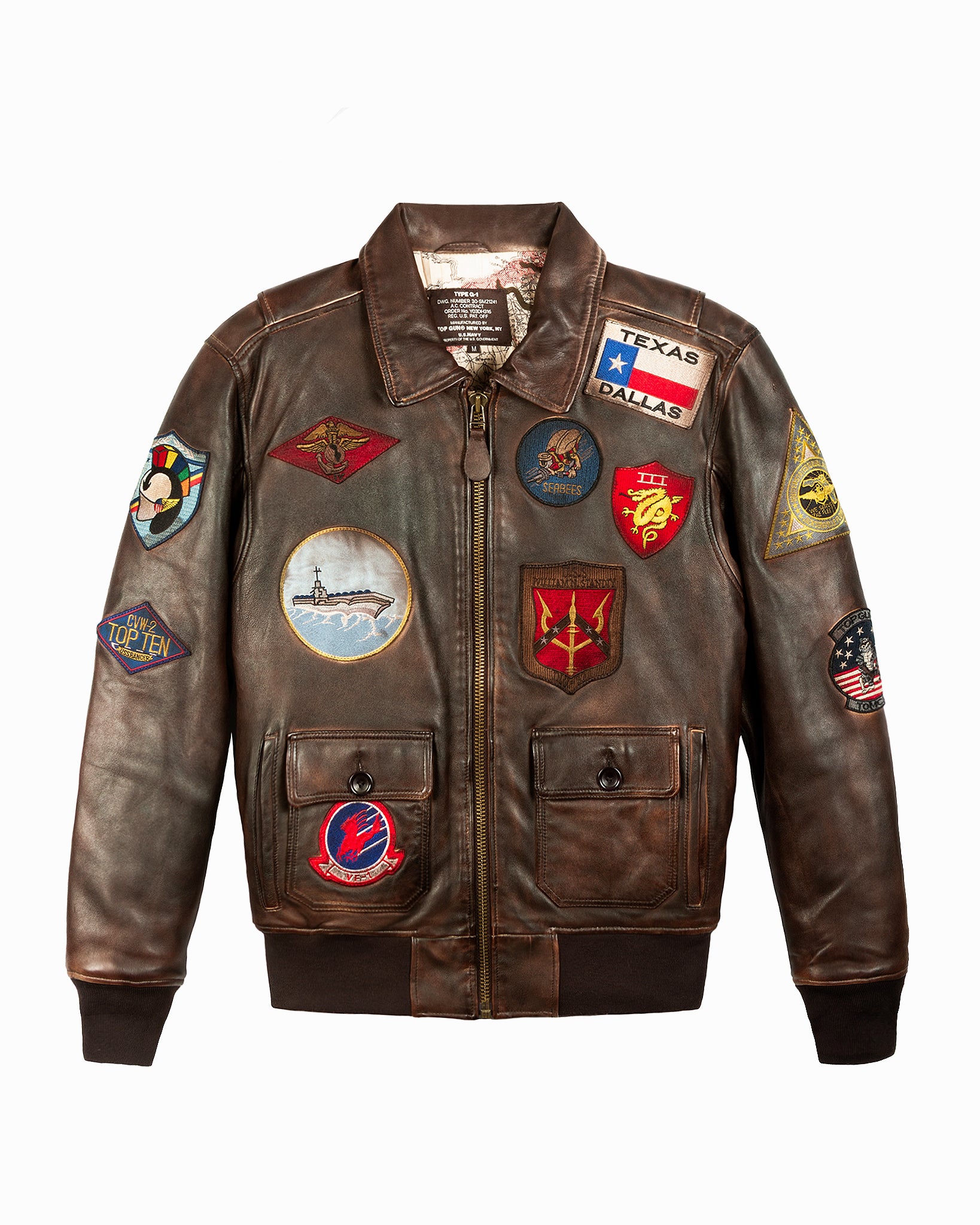 Leather Bomber Jacket, Top Gun Flight Jacket, Aviator Jacket