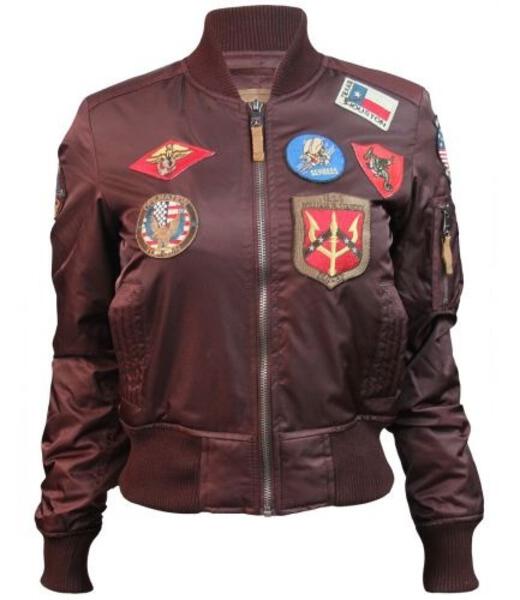 MISS TOP GUN® MA-1 BOMBER JACKET WITH PATCHES