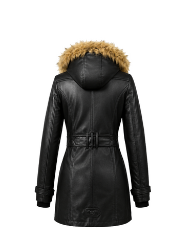 MISS TOP GUN® LONG LEATHER JACKET