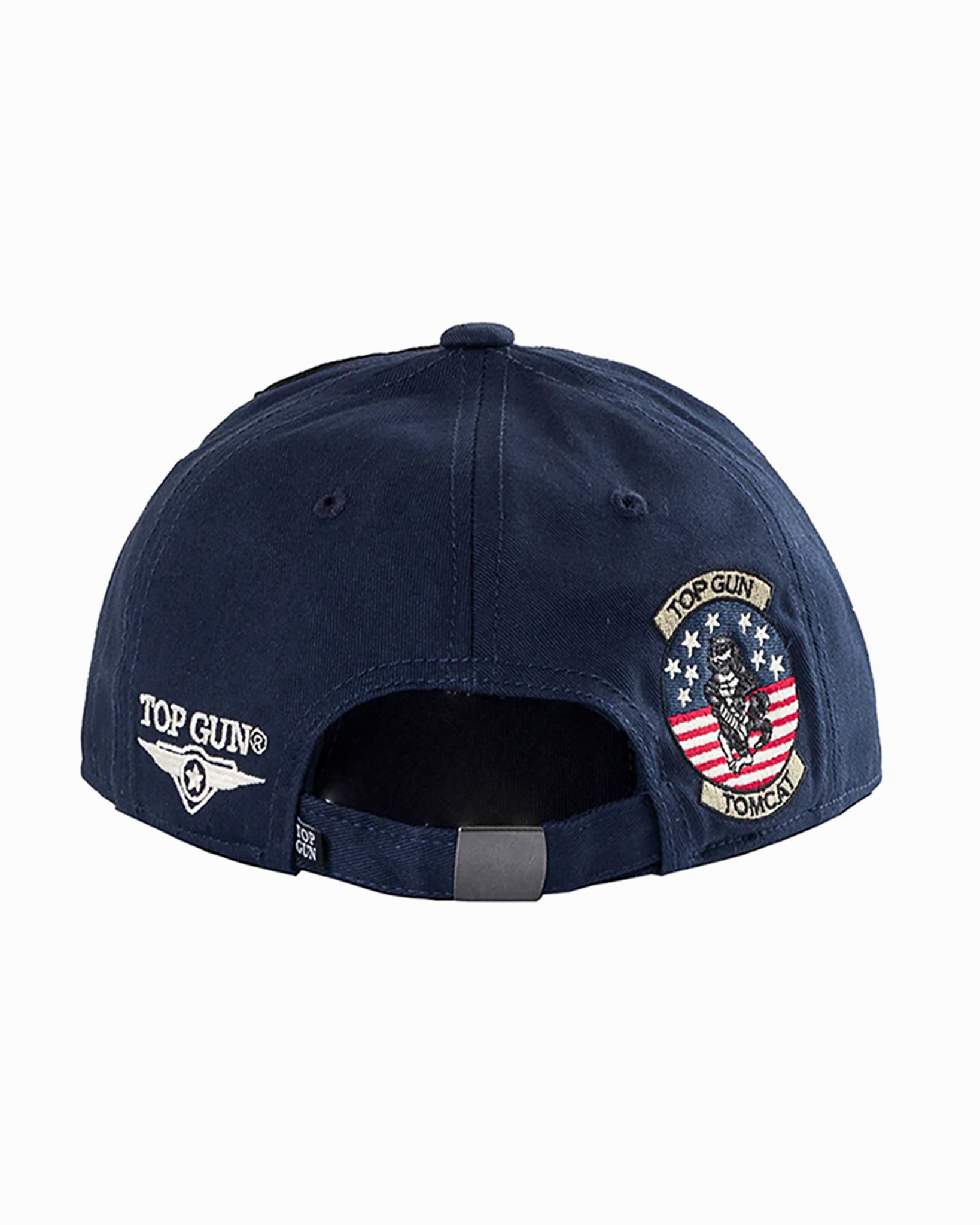 TOP GUN® CAP WITH PATCHES-Navy-Back