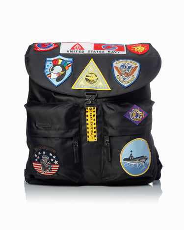TOP GUN® BACKPACK WITH PATCHES-Black