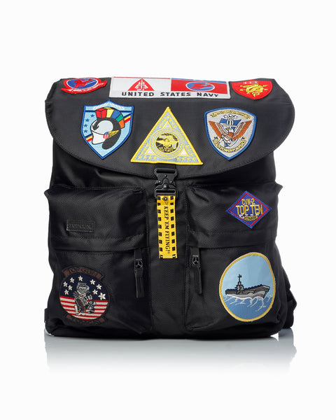 backpack with travel patches Top Gun Official Backpack With Patches