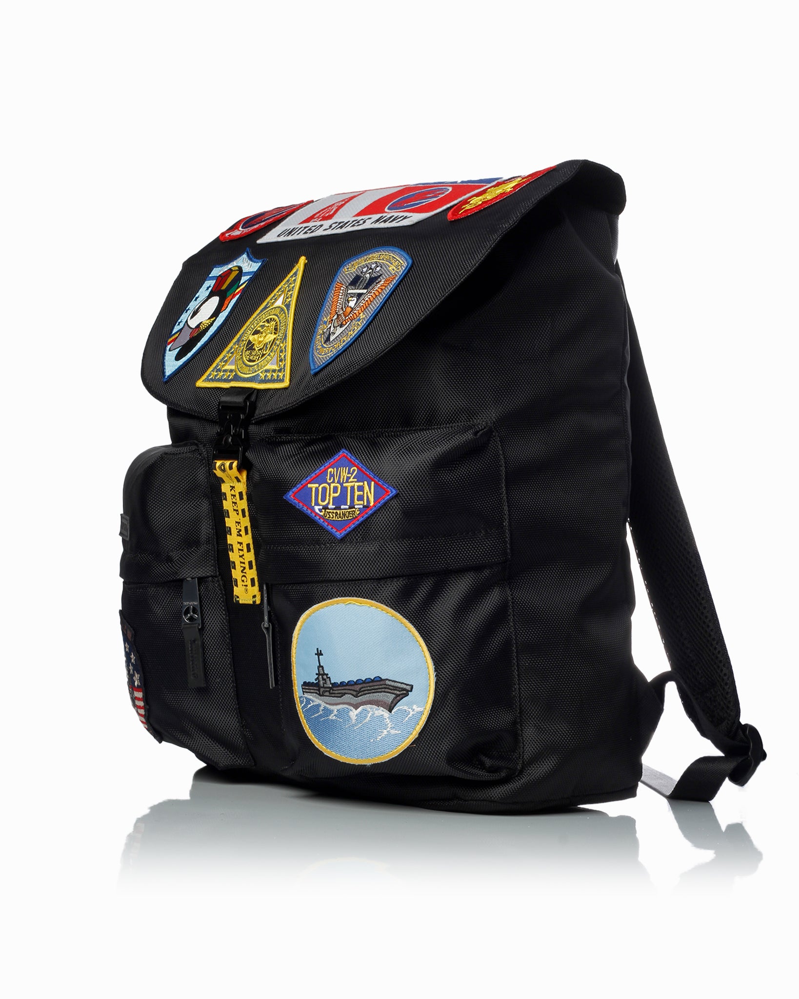 TOP GUN® BACKPACK WITH PATCHES-Black