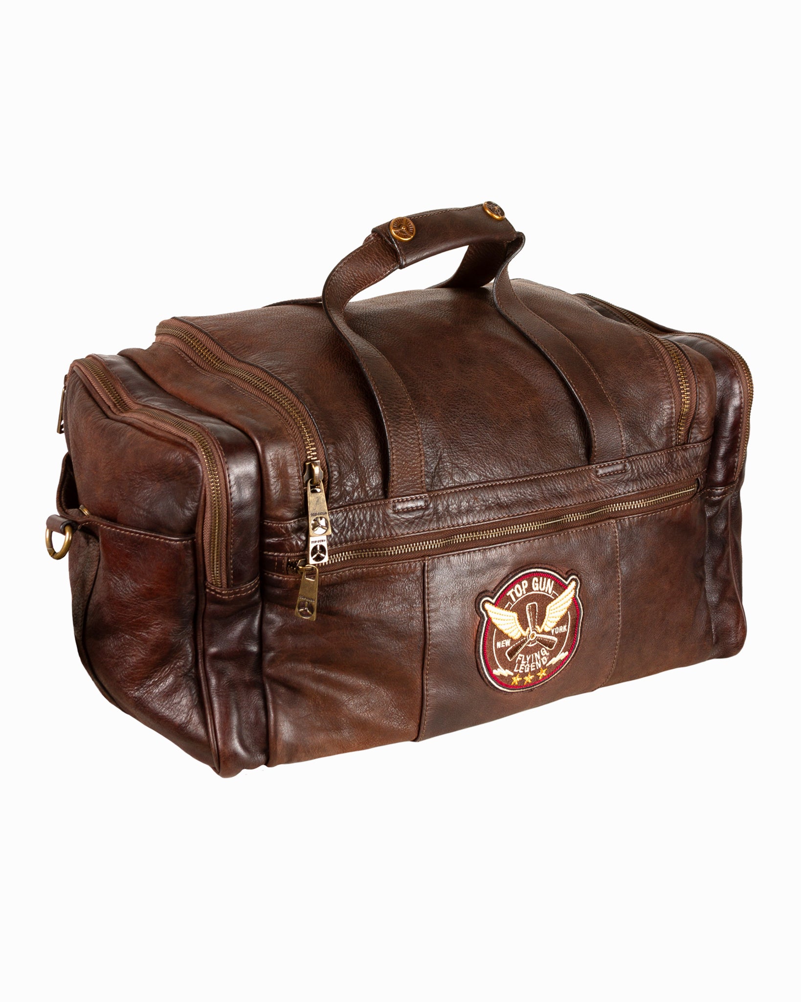 TOP GUN Leather Bag #color_brown