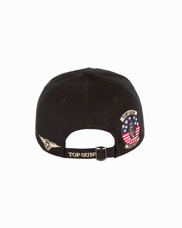 Top Gun Patch Baseball Cap in Black Top Gun Patch Baseball Cap in Black