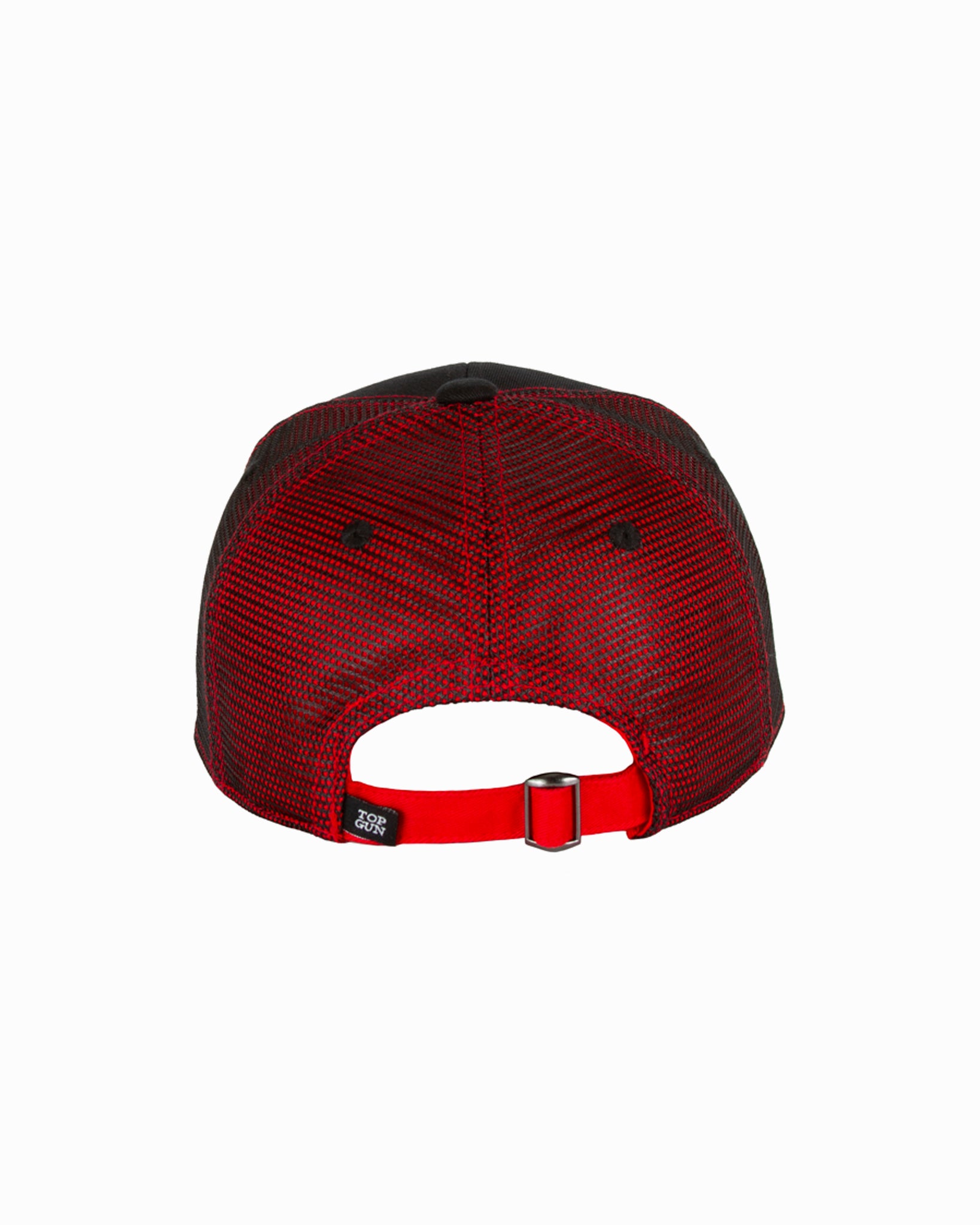 TOP GUN® LOGO TRUCKER HAT 
#color_black-red