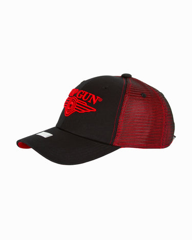 TOP GUN® LOGO TRUCKER HAT 
#color_black-red