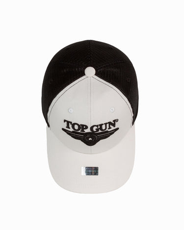 TOP GUN® LOGO TRUCKER HAT 
#color_white-black