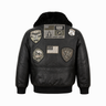 TOP GUN® 1.0 OFFICIAL KIDS LEATHER JACKET-Back #color_black