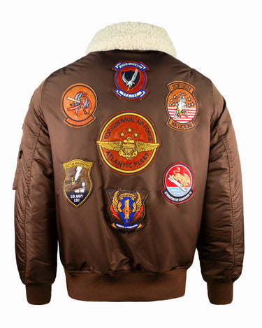 TOP GUN® KIDS' "ATLANTIC FLEET" NYLON JACKET #color_brown