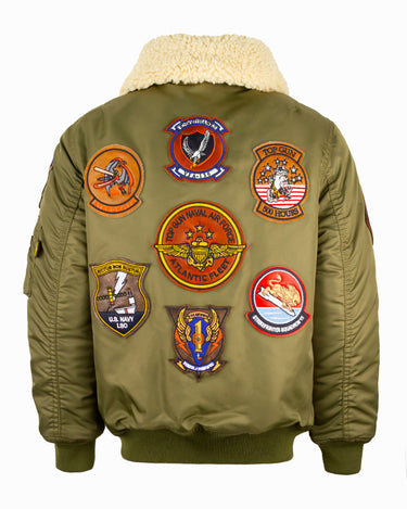 TOP GUN® KIDS' "ATLANTIC FLEET" NYLON JACKET #color_olive