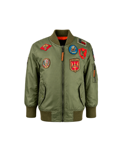 <TOP GUN> MA-1フライトジャケット オリーブグリーン TOP GUN® KIDS MA-1 AVIATOR BOMBER – Top Gun Store