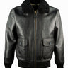 TOP GUN® OFFICIAL MILITARY G-1 LEATHER JACKET #color_black