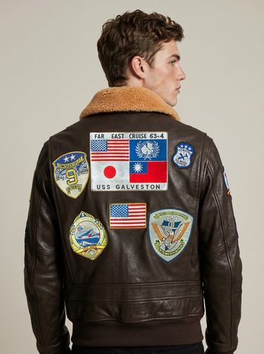 TOP GUN® OFFICIAL SIGNATURE SERIES LEATHER JACKET 1.0 WITH REMOVABLE MOUTON COLLAR