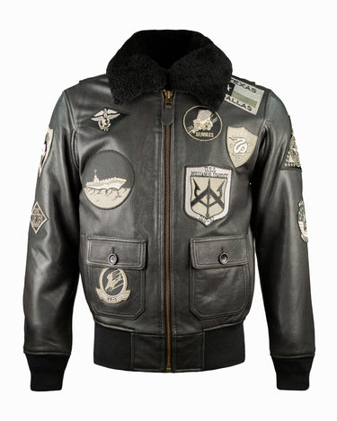 TOP GUN® OFFICIAL SIGNATURE SERIES LEATHER JACKET 1.0 #color_black