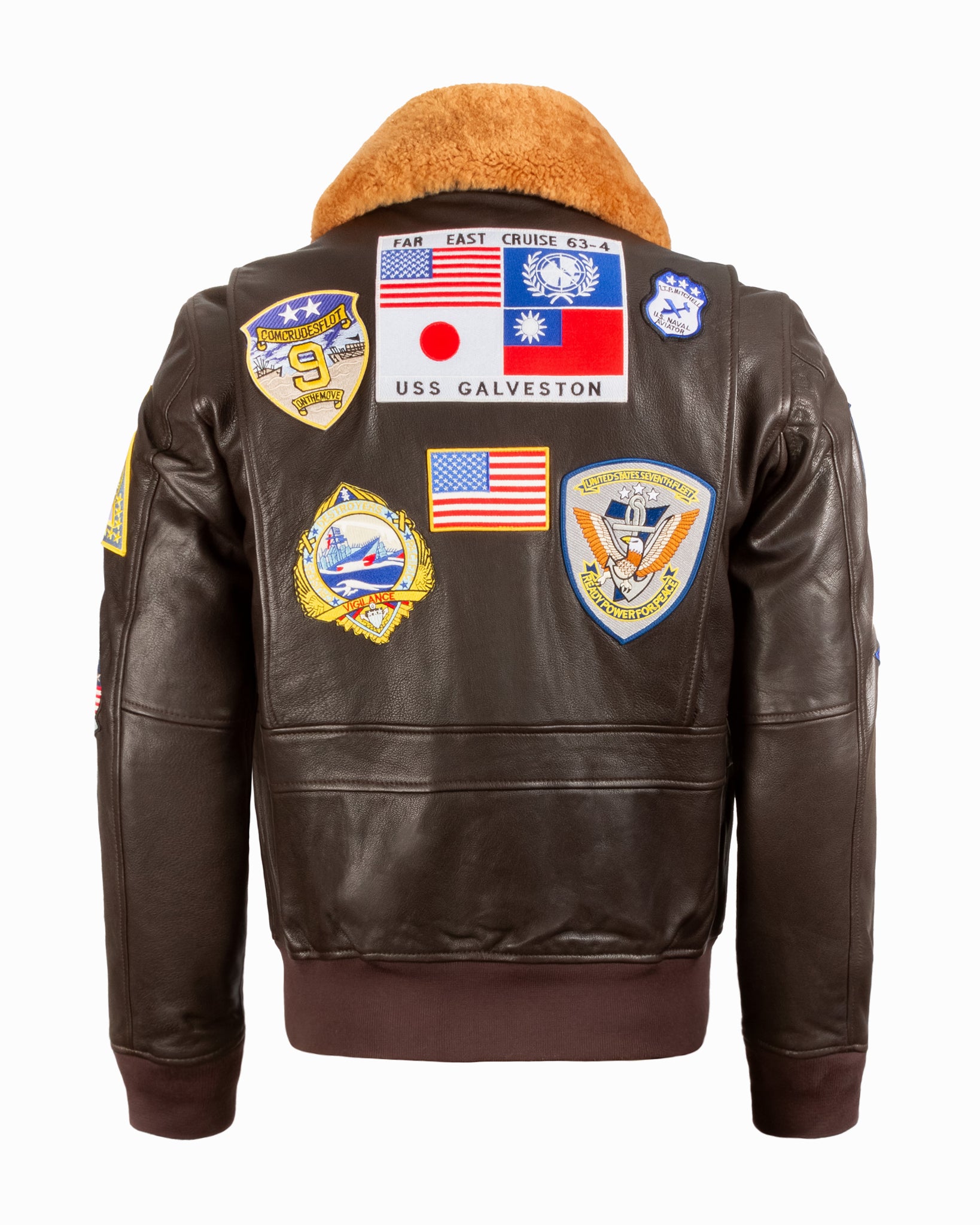 TOP GUN® OFFICIAL SIGNATURE SERIES LEATHER JACKET 1.0 #color_dark-brown