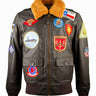 TOP GUN® OFFICIAL SIGNATURE SERIES LEATHER JACKET 1.0 #color_dark-brown