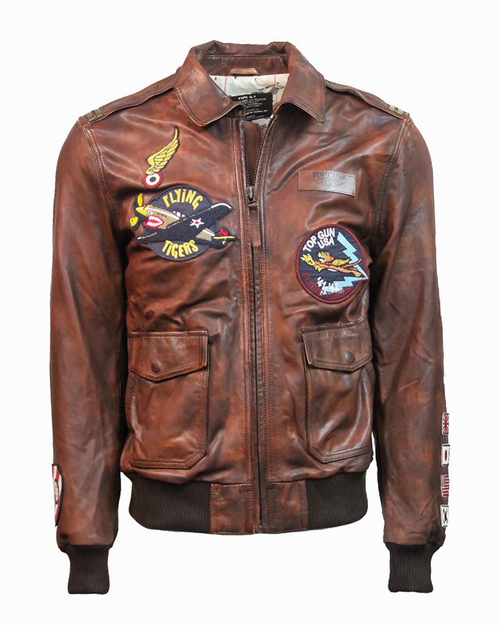 TOP GUN® "FLYING TIGERS" LEATHER JACKET