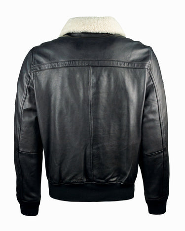 TOP GUN® AVIATOR LUXURY LEATHER BOMBER #color_black