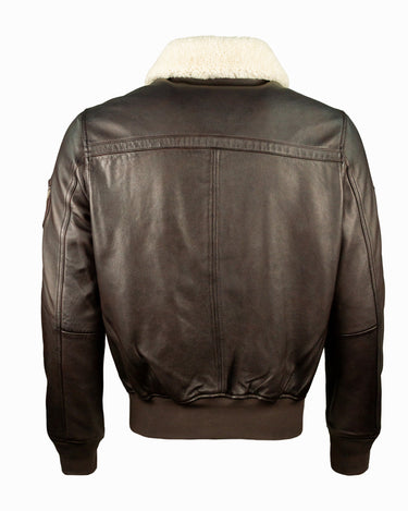 TOP GUN® AVIATOR LUXURY LEATHER BOMBER #color_brown