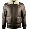 TOP GUN® AVIATOR LUXURY LEATHER BOMBER #color_brown