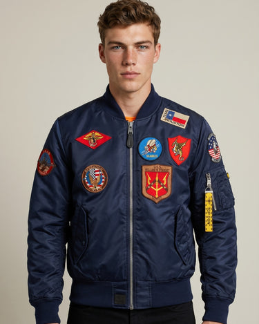 TOP GUN® MA-1 NYLON BOMBER JACKET WITH PATCHES – Top Gun Store