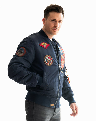 TOP GUN® MA-1 NYLON BOMBER JACKET WITH PATCHES – Top Gun Store