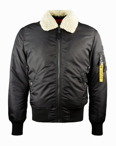 TOP GUN® B-15 MEN'S HEAVY DUTY FLIGHT BOMBER JACKET #color_black