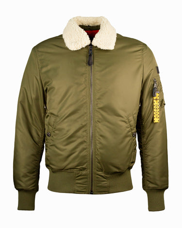 TOP GUN® B-15 MEN'S HEAVY DUTY FLIGHT BOMBER JACKET #color_olive