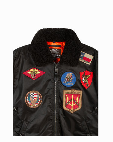 thumbnail image 2 of Men's Air Force Bomber Jacket Costume - Complete Top Gun Fighter Pilot Outfit For Parties 2 of 2