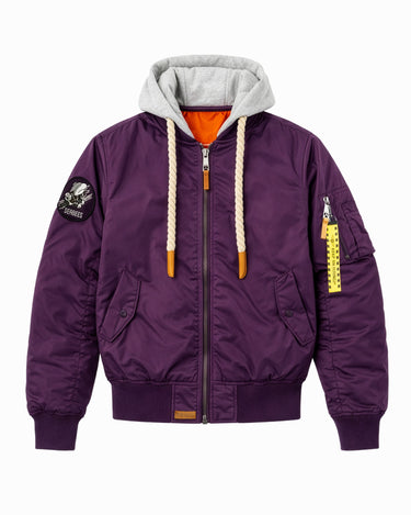 Navy Bomber Hoodie And Bomber Jacket Outfit TOP GUN® MA-1 NYLON