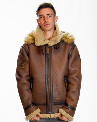 Shearling Jacket Mens Jacket Topman Faux Shearling Brown Leather