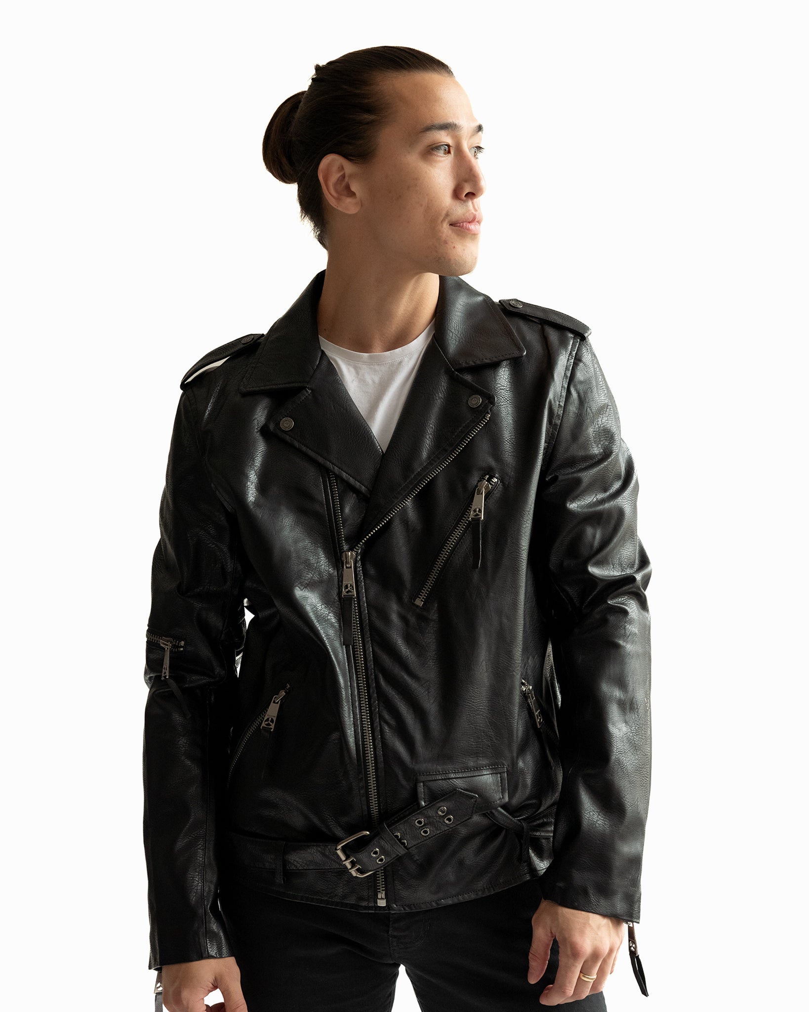 Top Gun® Men's Vegan Leather Moto Jacket