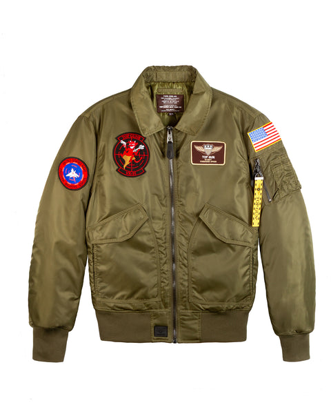 TOP GUN® CWU-45 FLIGHT JACKET WITH PATCHES - THE OFFICIAL