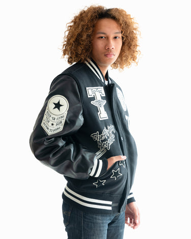 Thegenuineleather Mens Mini Blouson Varsity Jacket 