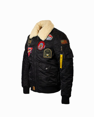 Nylon Jacket-TOP GUN® "MILITARY BROTHERS" NYLON JACKET-Navy #color_black
