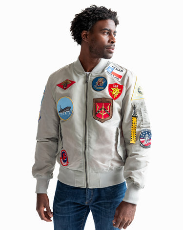 TOP GUN MA-1 NYLON BOMBER JACKET WITH PATCHES 01G0103.002 - Tribes