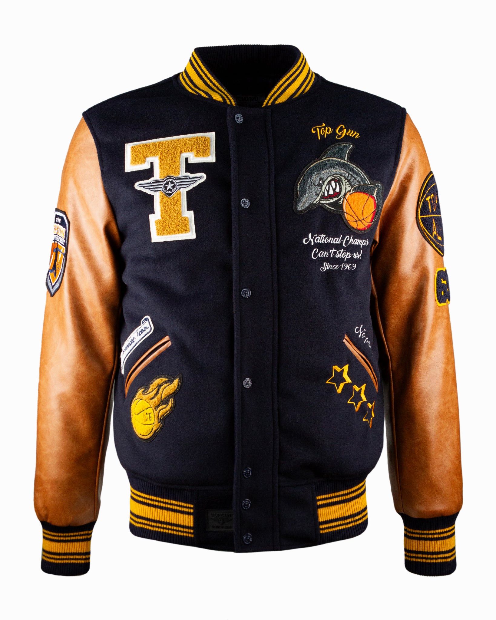 TOP GUN® "SHARK" VARSITY JACKET #color_navy