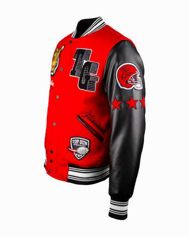 TOP GUN® "WILDCATS" VARSITY JACKET #color_red