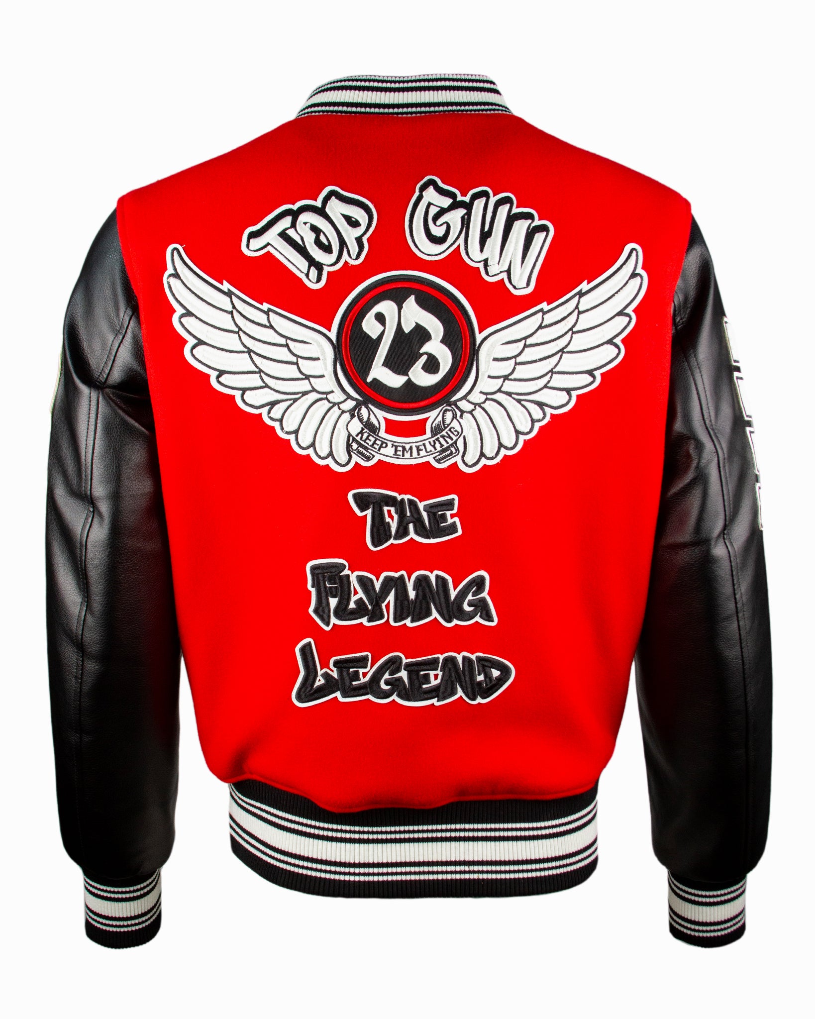 TOP GUN® "THE NEW FLYING LEGEND" VARSITY JACKET #color_red