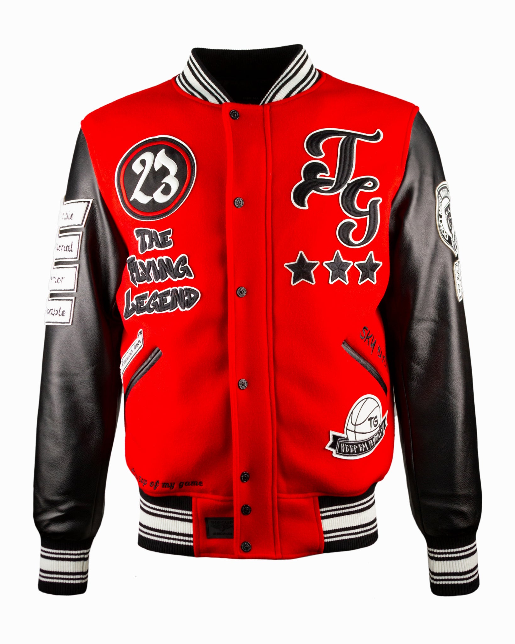 TOP GUN® "THE NEW FLYING LEGEND" VARSITY JACKET #color_red