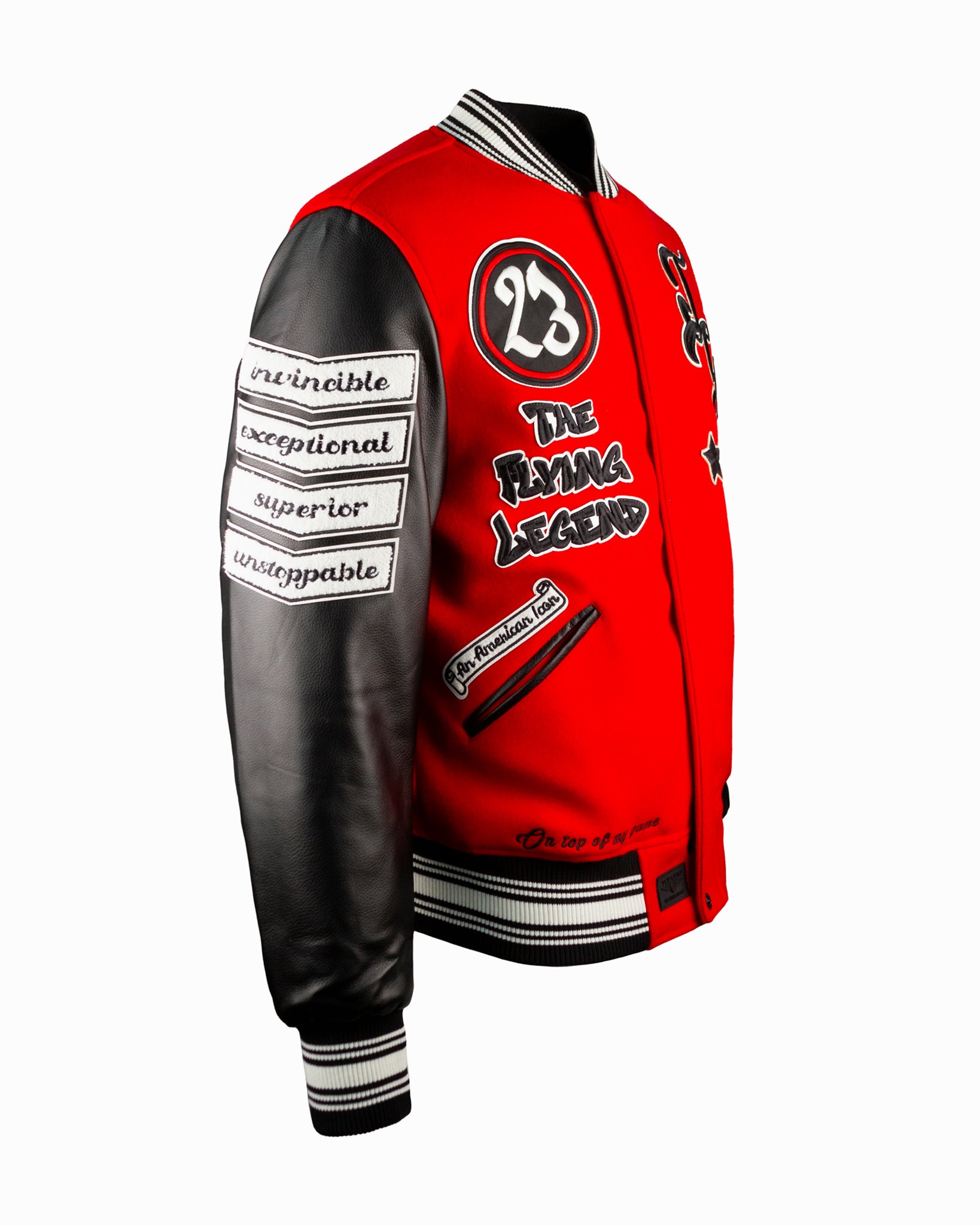 TOP GUN® "THE NEW FLYING LEGEND" VARSITY JACKET #color_red